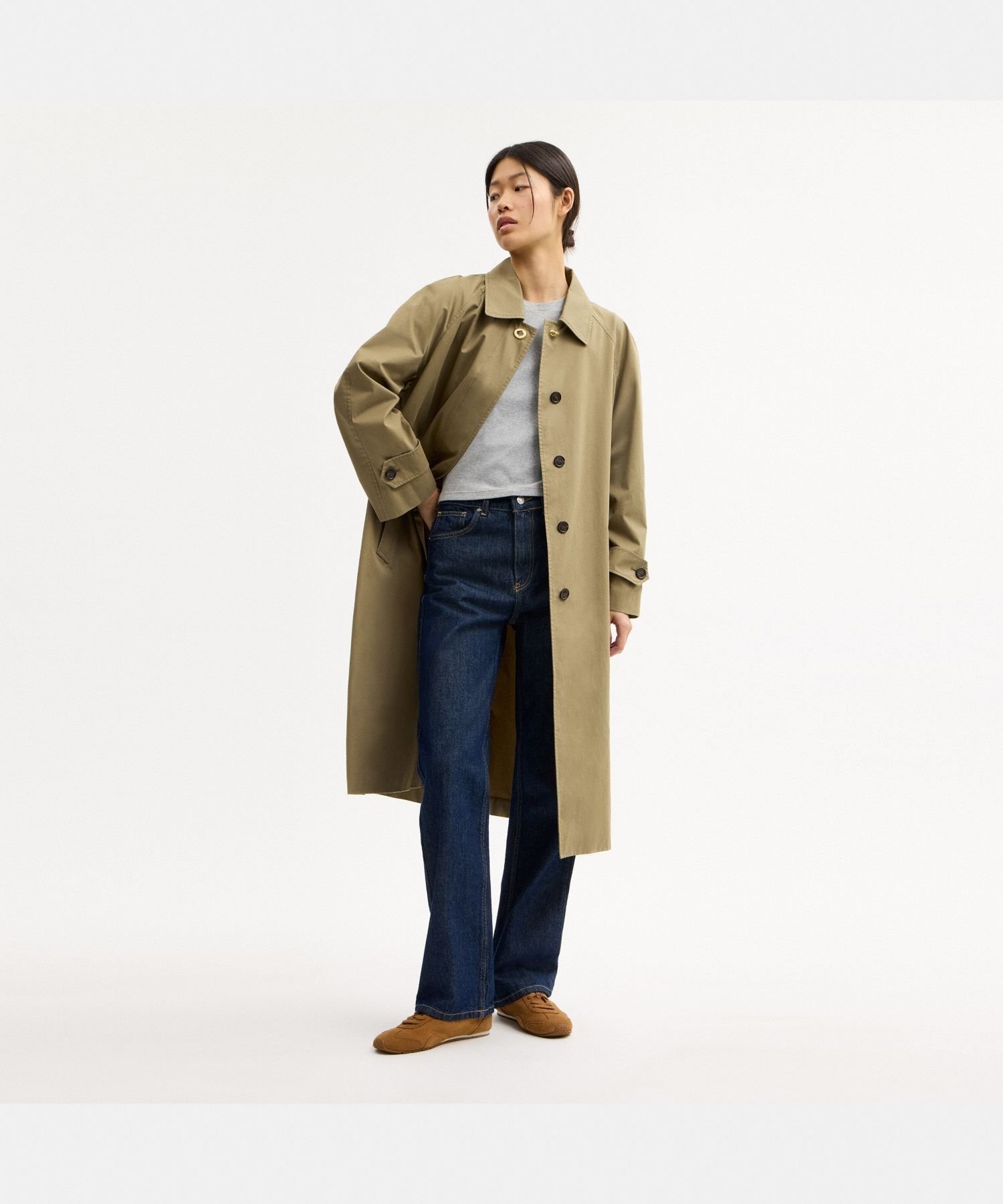 COACH OUTLET 【公式】ライトウェイト トレンチ コート コーチ アウトレット ジャケット・アウター トレンチコート ベージュ