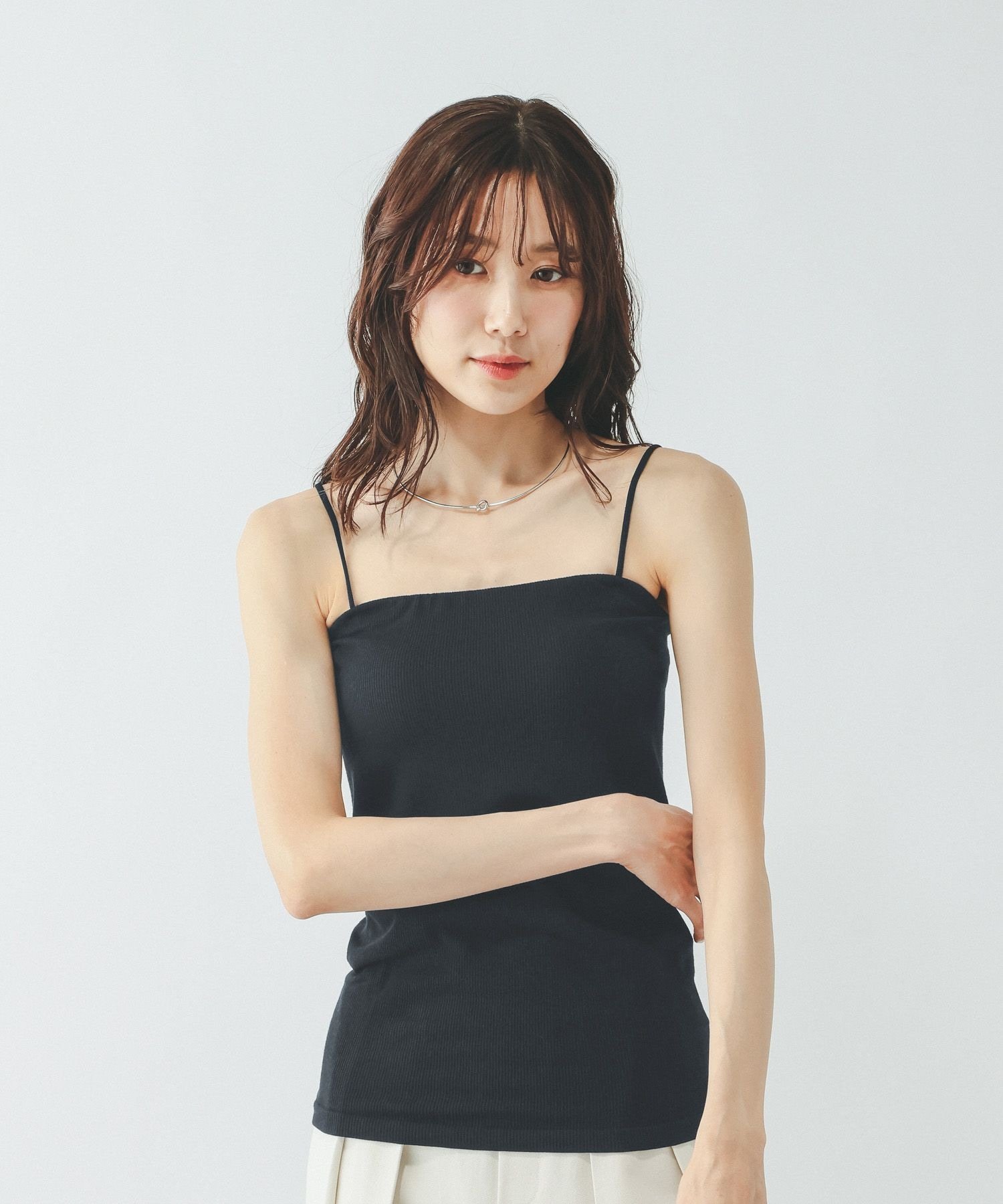 【SALE／60%OFF】GLOBAL WORK Fffit エフィット/カップ付きリブキャミストレート/625140 グローバルワーク トップス その他のトップス ブラウン ホワイト ブラック stylife-15572201 Rakuten Fashion サンプル画像2