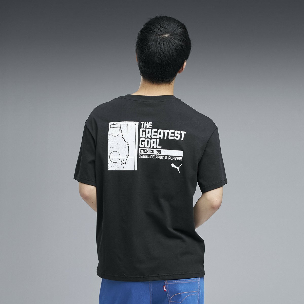 メンズ ESS エレベーテッド MX フットボール 半袖 Tシャツ ESS ELEVATED MX FOOTBALL TEE プーマ トップス カットソー・Tシャツ ブラック