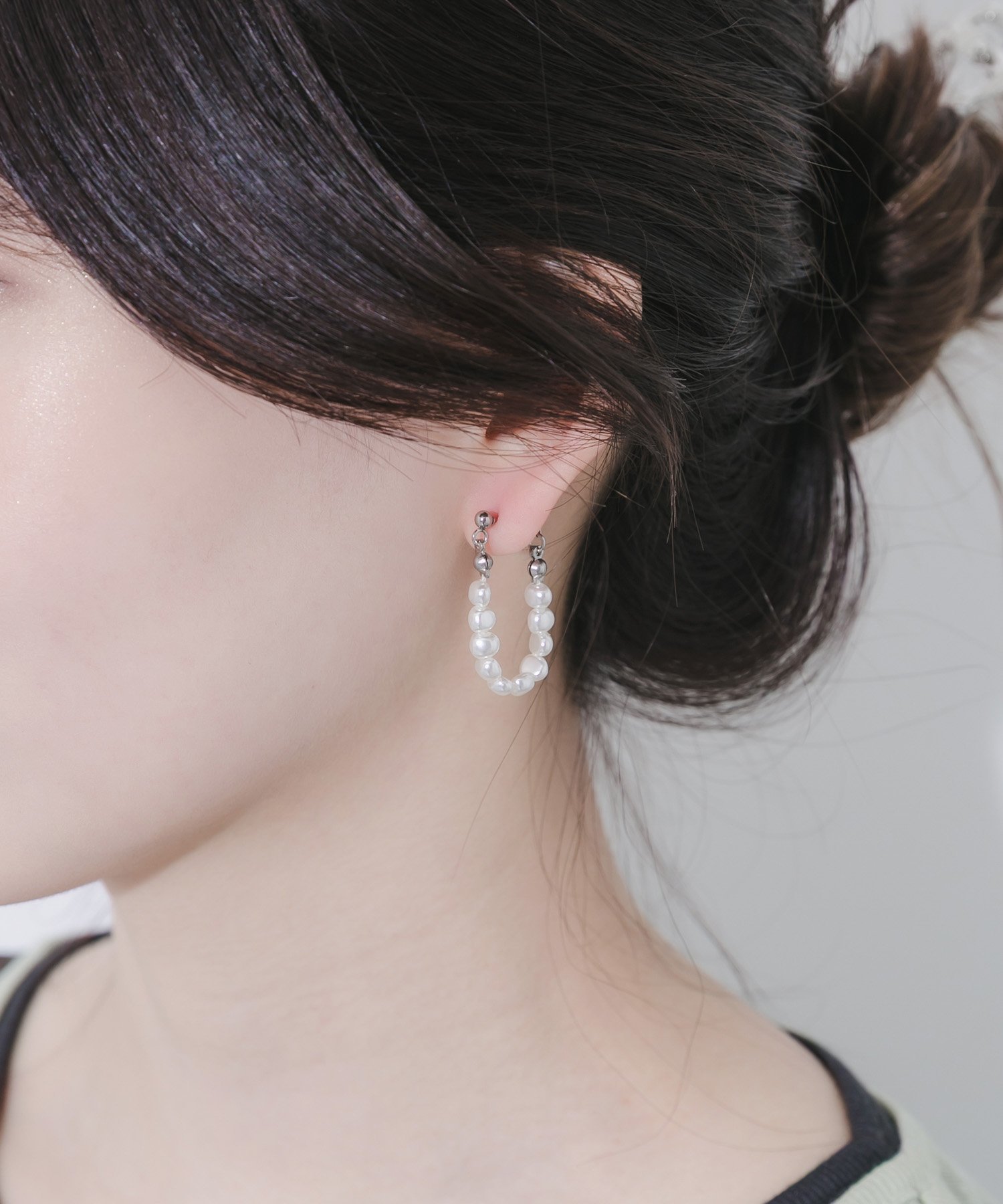 【SALE／50%OFF】SMELLY ステンレスイビツパールピアス スメリー アクセサリー・腕時計 ピアス シルバー