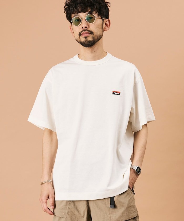 【SALE／10%OFF】NANGA ECO HYBRID BOX LOGO EMBROIDERY TEE フリークスストア トップス カットソー・Tシャツ ネイビー ブラック グレー ホワイト【送料無料】