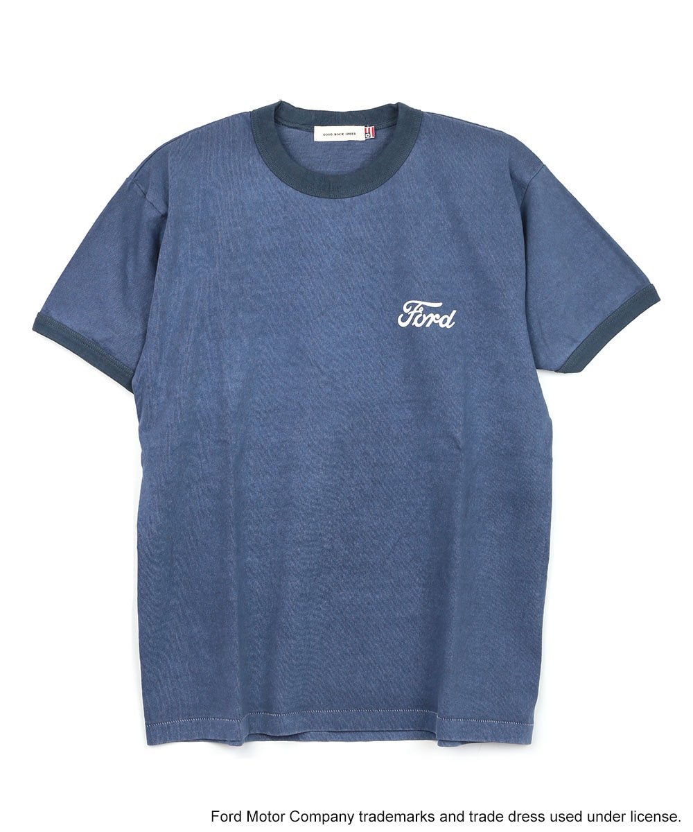 グッドロックスピード FORD FALCON AD GRAPHIC T-SHIRT ブルーコムブルー トップス カットソー・Tシャツ