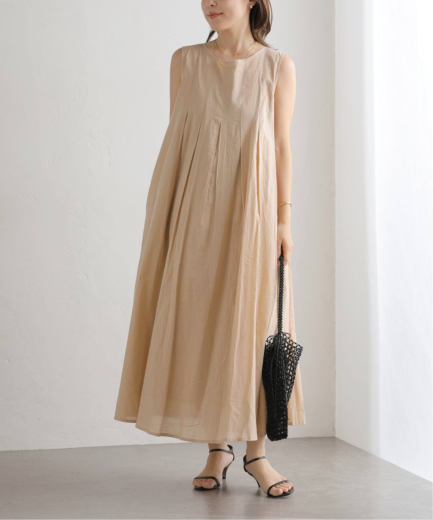 La Totalite 【洗える】2WAYワンピース ラ トータリテ ワンピース・ドレス ワンピース レッド ベージュ ネイビー