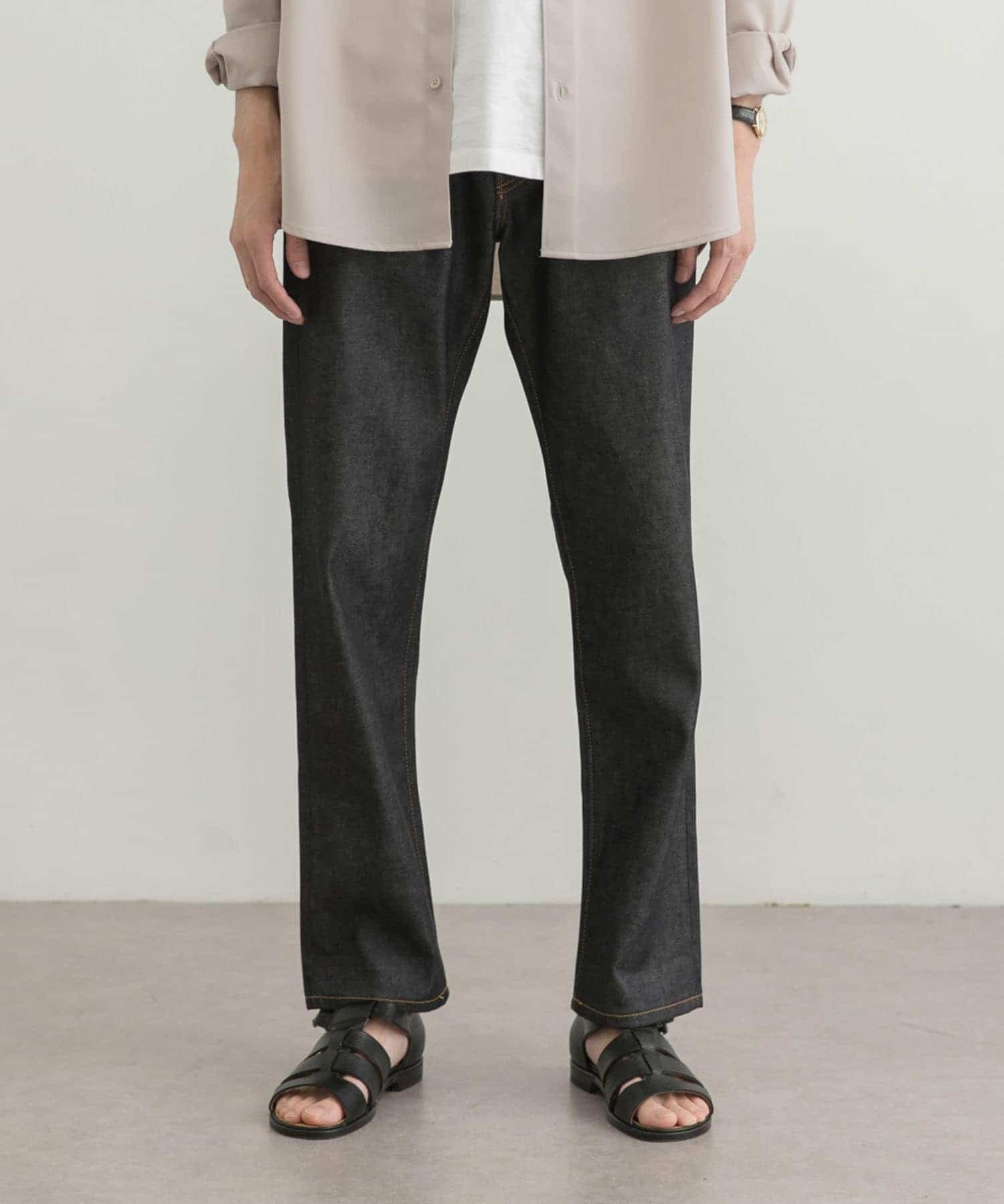 【SALE／80%OFF】URBAN RESEARCH 『ユニセックス』スーピマ DENIM パンツスリム #RAMONE by SHIOTA アーバンリサーチ パンツ ジーンズ・デニムパンツ ブラック ネイビー