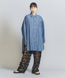 アメリカーナ BEAUTY&YOUTH UNITED ARROWS ＜Americana＞スリット シャツワンピース ビューティー＆ユース　ユナイテッドアローズ ワンピース・ドレス シャツワンピース ネイビー【送料無料】