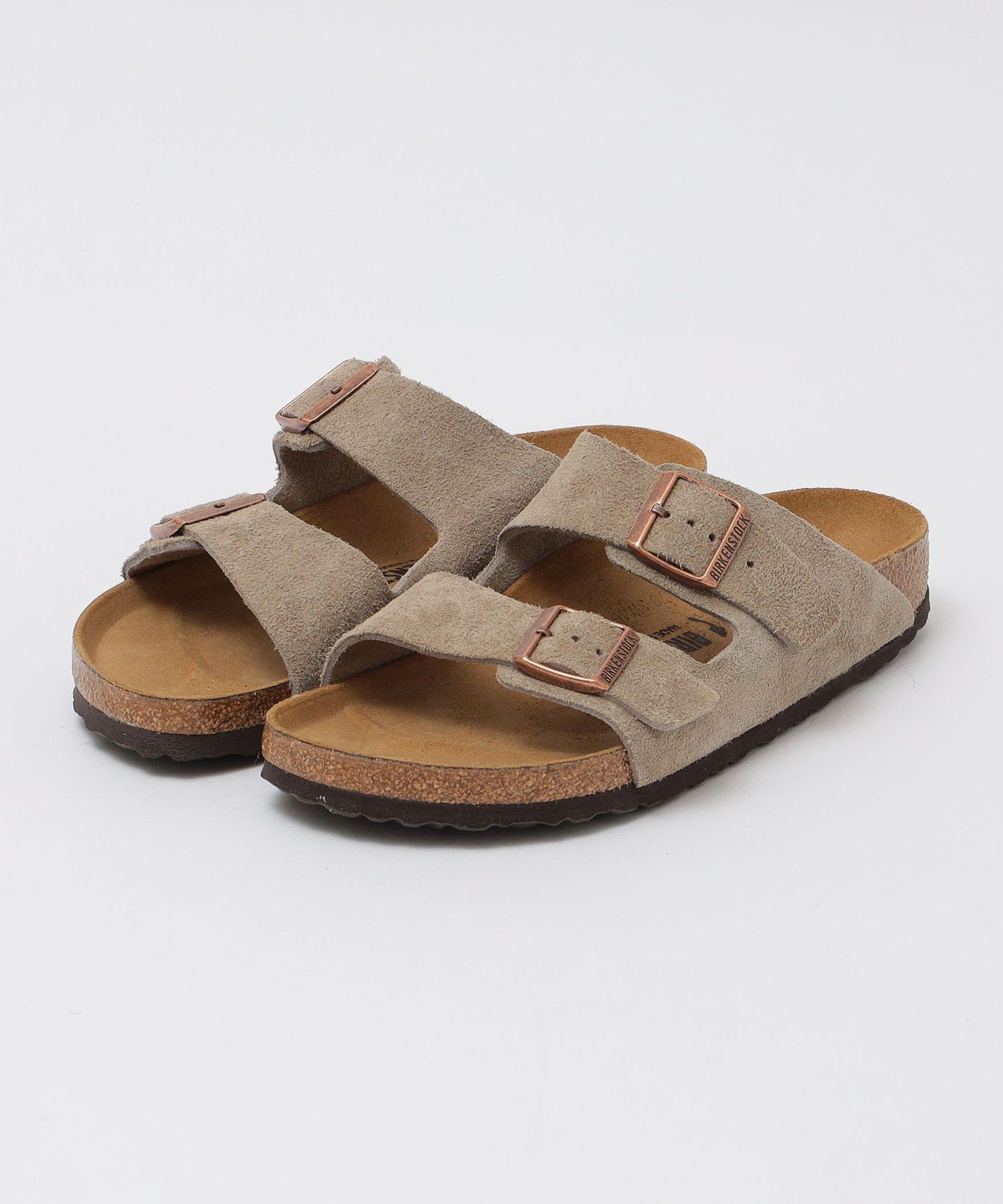 SHIPS BIRKENSTOCK: ARIZONA SUEDE NRW シップス シューズ・靴 サンダル ベージュ ブラック【送料無料】