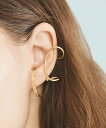 kiehtova kiehtova/SWING EARCUFF KT6 セットアップセブン アクセサリー・腕時計 イヤリング・イヤーカフ ブラック ゴールド