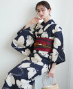 utatane utatane*注染工房 浴衣3点セット 黒地に紋白蝶 ウタタネ 着物・浴衣・和装小物 浴衣【送料無料】