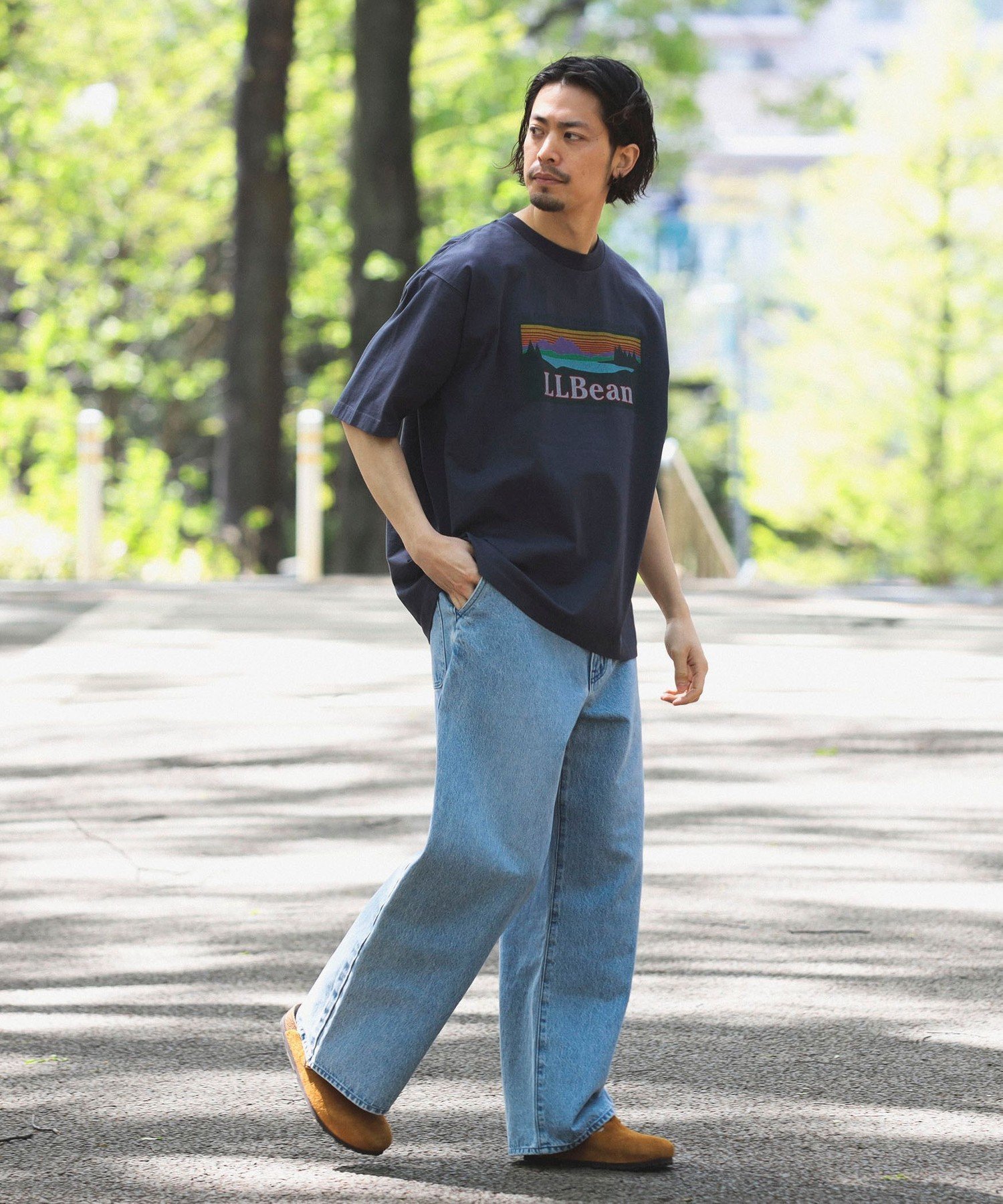 NEEDBY heritage x B:MING by BEAMS / 別注 ANDY ワイドストレート デニム パンツ ビームス アウトレット パンツ ジーンズ・デニムパンツ グレー ブラック