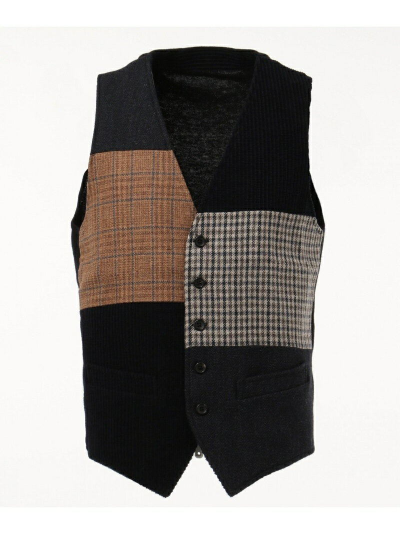 J. Press Crazy Pattern Saddle Vest KROVYW0407: Navy