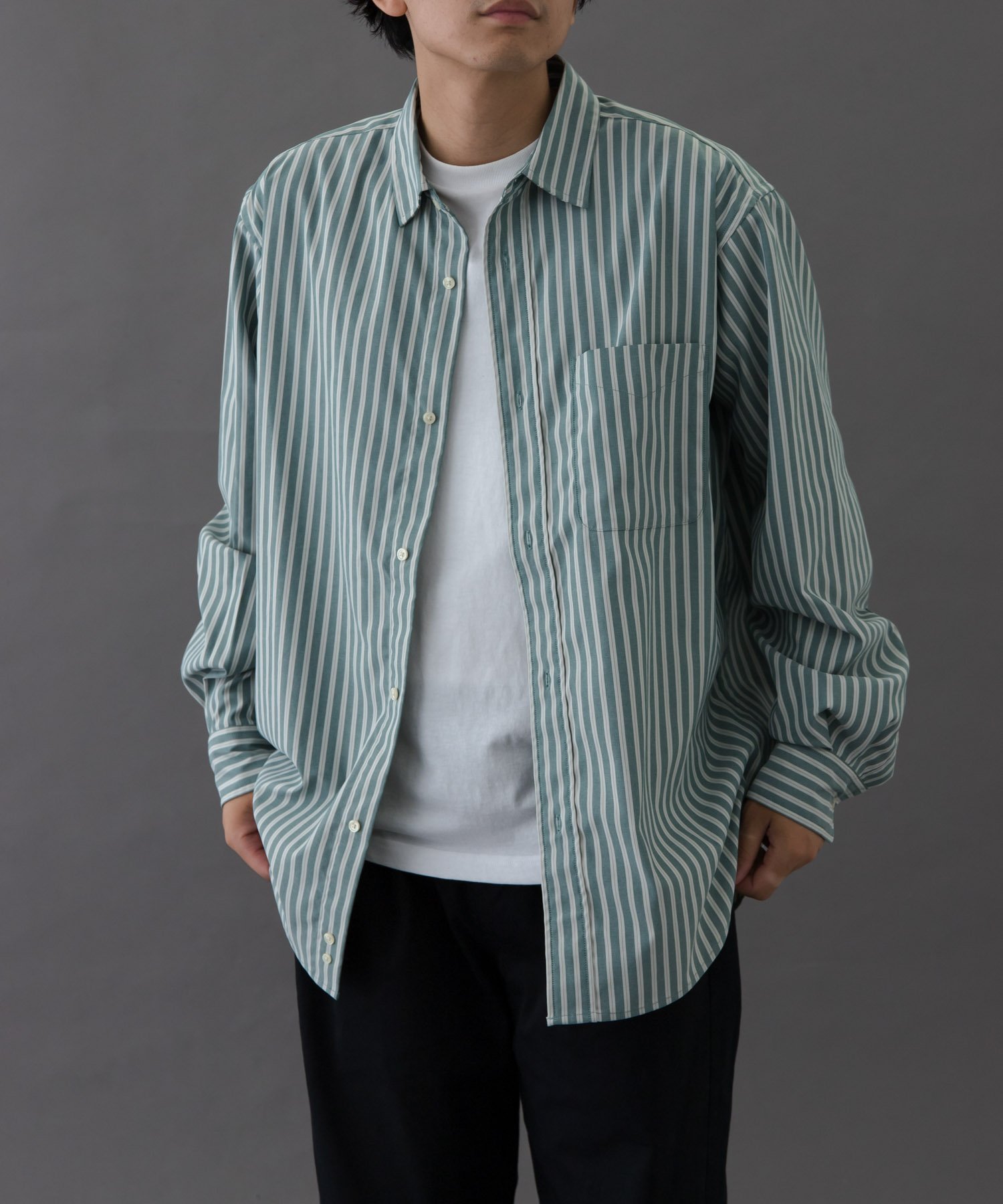 【SALE／15%OFF】URBAN RESEARCH DOORS FORK&SPOON CAVEオックスシャツ アーバンリサーチドアーズ トップス シャツ・ブラウス グリーン ベージュ【送料無料】