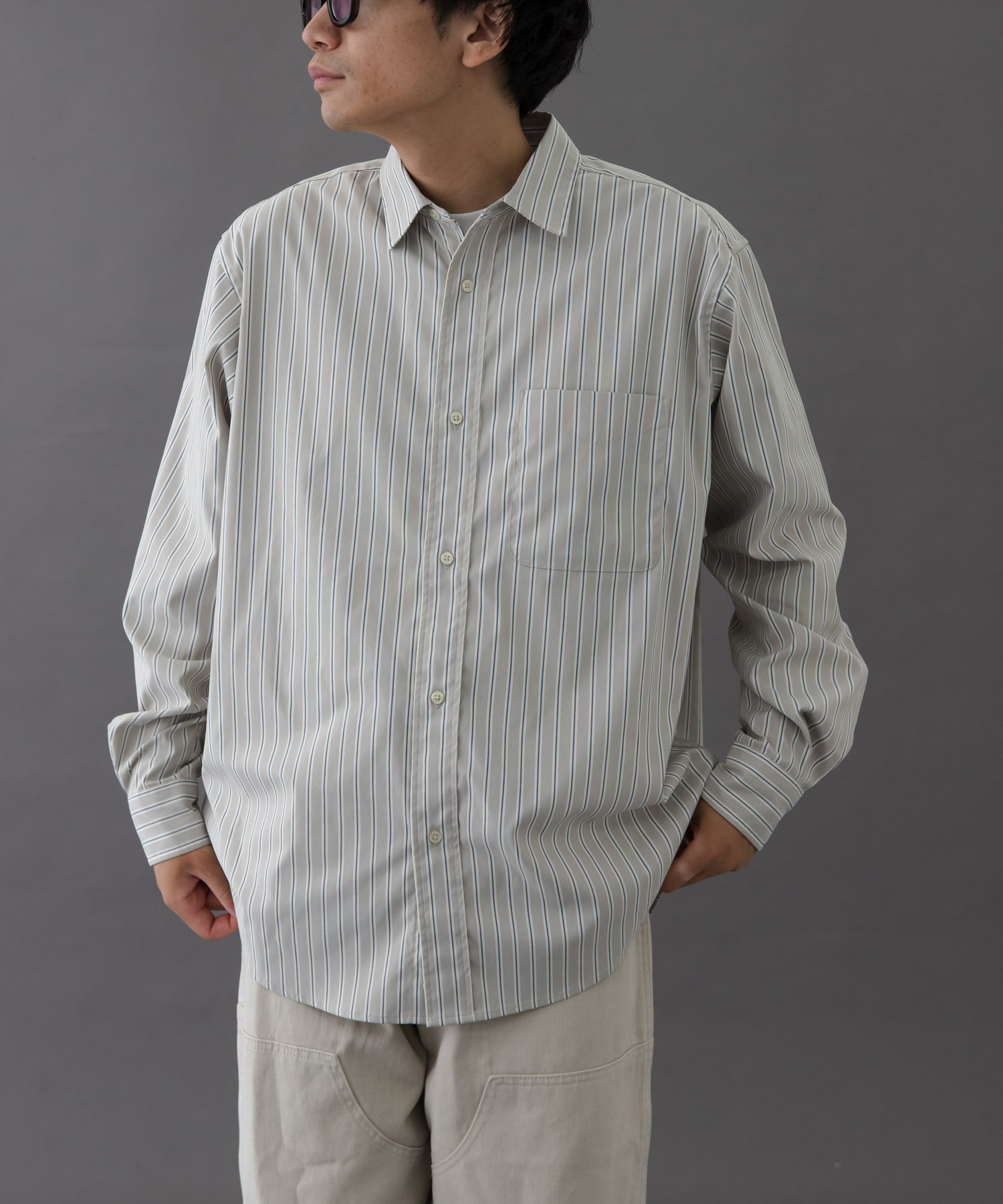 【SALE／15%OFF】URBAN RESEARCH DOORS FORK&SPOON CAVEオックスシャツ アーバンリサーチドアーズ トップス シャツ・ブラウス グリーン ベージュ【送料無料】