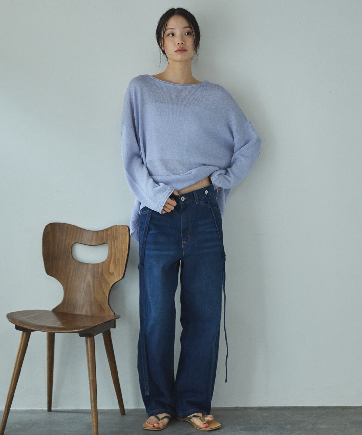 【SALE／50%OFF】DOUX ARCHIVES サスペンダー付きストレートデニムパンツ ドゥアルシーヴ パンツ ジーンズ・デニムパンツ ブルー ネイビー【送料無料】