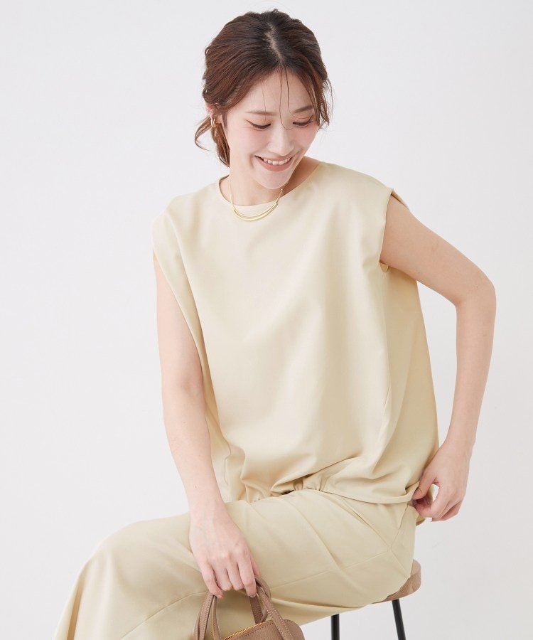 COUP DE CHANCE 【手洗い可/セットアップ可】フロント裾ギャザープルオーバー クード シャンス トップス カットソー・Tシャツ ブラック グレー ブラウン【送料無料】