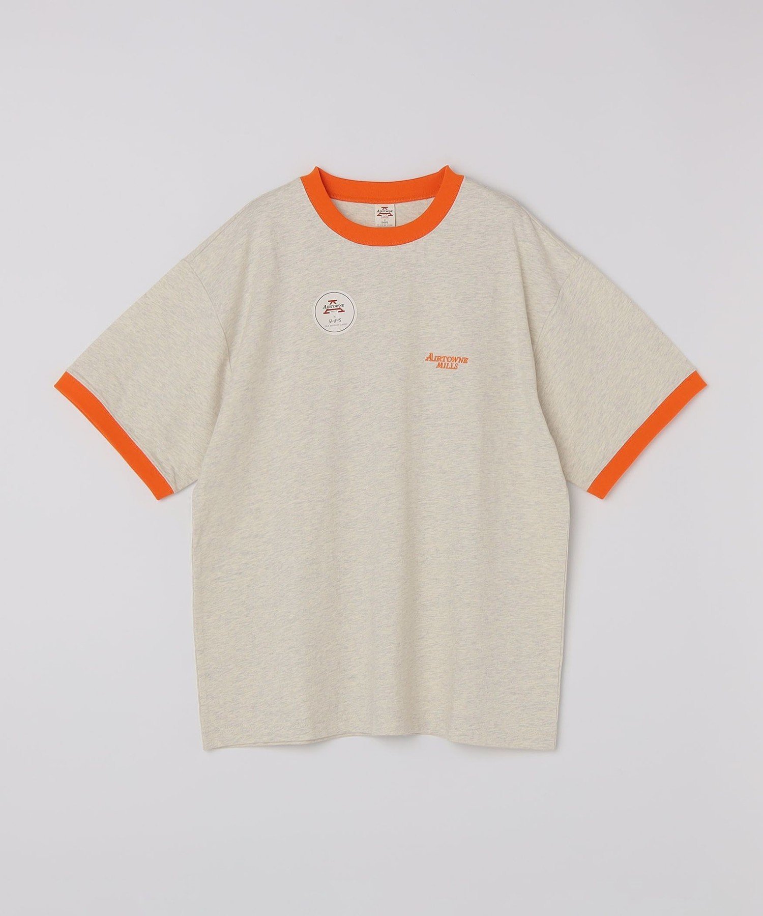 MEN AIRTOWNE: リンガー Tシャツ シップス トップス カットソー・Tシャツ オレンジ ネイビー