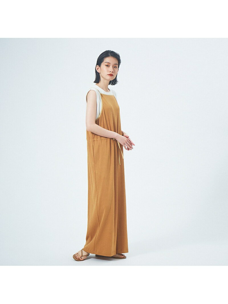 【SALE/40%OFF】qualite 【WEB限定】リネンコットンカットソーオールインワン カリテ オールインワン・オーバーオール オーバーオール・サロペット ブラウン カーキグリーン【送料無料】