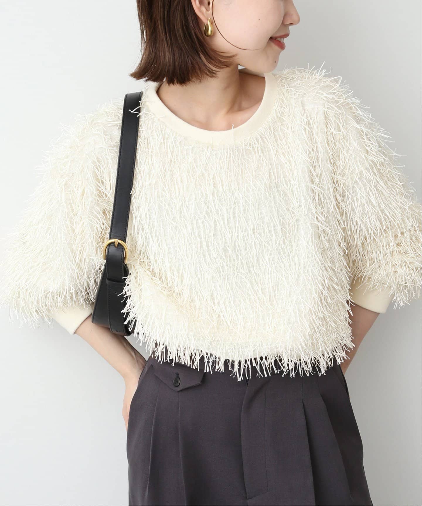 SLOBE IENA 【PROVOKE/プロヴォーク】 fusa fusa プルオーバー スローブ イエナ トップス ニット ブラウン ブラック【送料無料】のサムネイル