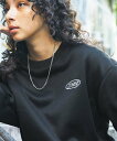 【SALE/38%OFF】THE CASUAL オーバーサイズ袖ラインワンポイント刺繍スウェット カジュアル トップス スウェット・トレーナー グレー ブルー ...