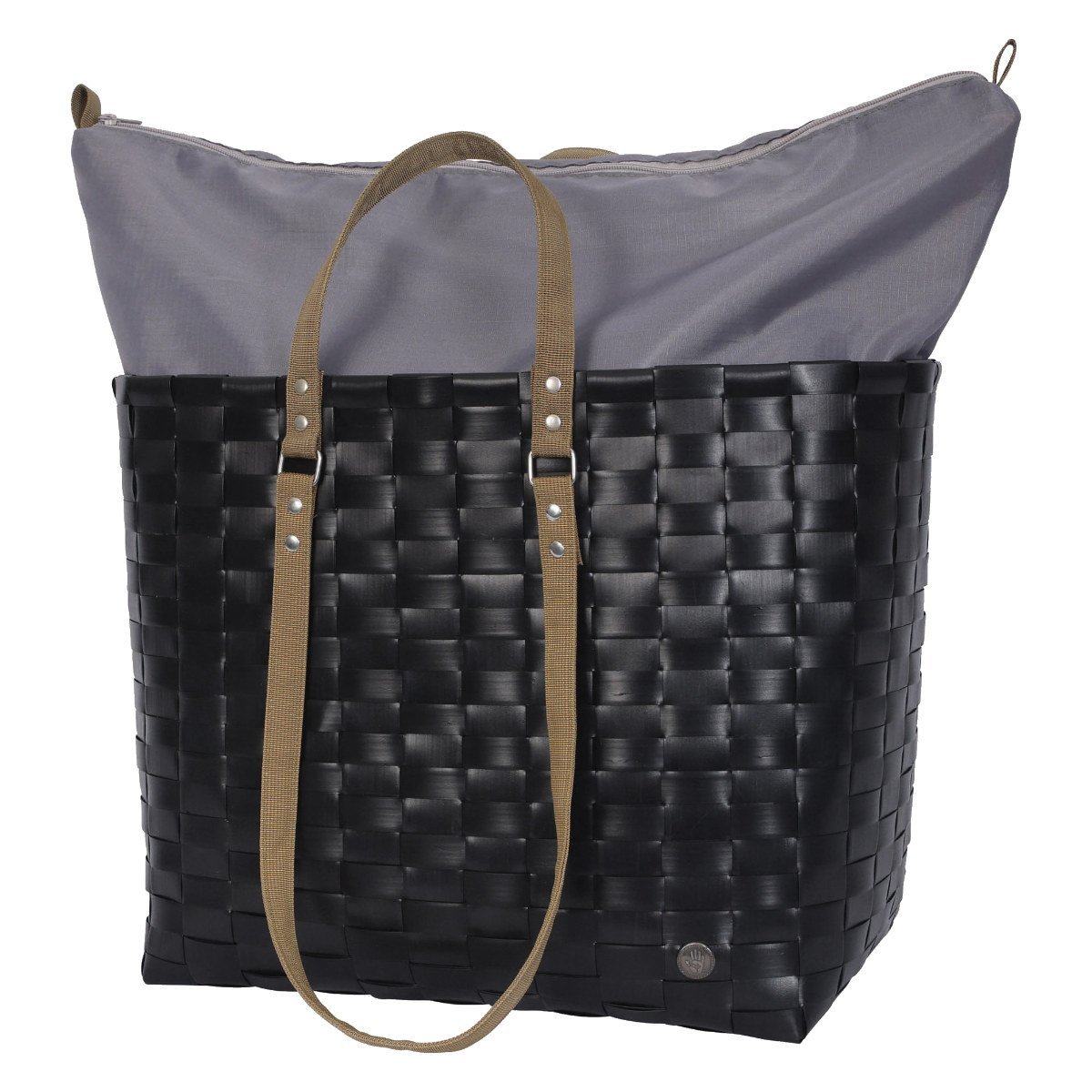Handed By Handed By バッグ GO! Sport 大き目 手編み かごバッグ シゼム バッグ ハンドバッグ ブラッ..