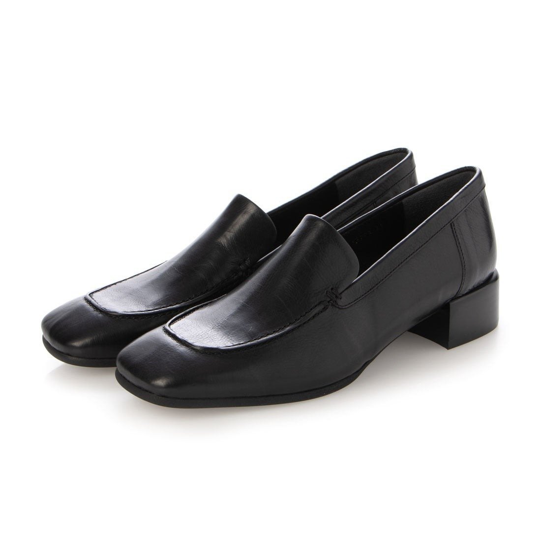 【SALE／26%OFF】RABOKIGOSHI works 3cm本革スクエアトウローファー ラボキゴシ シューズ・靴 パンプス ブラック ブラウン ベージュ【送料無料】