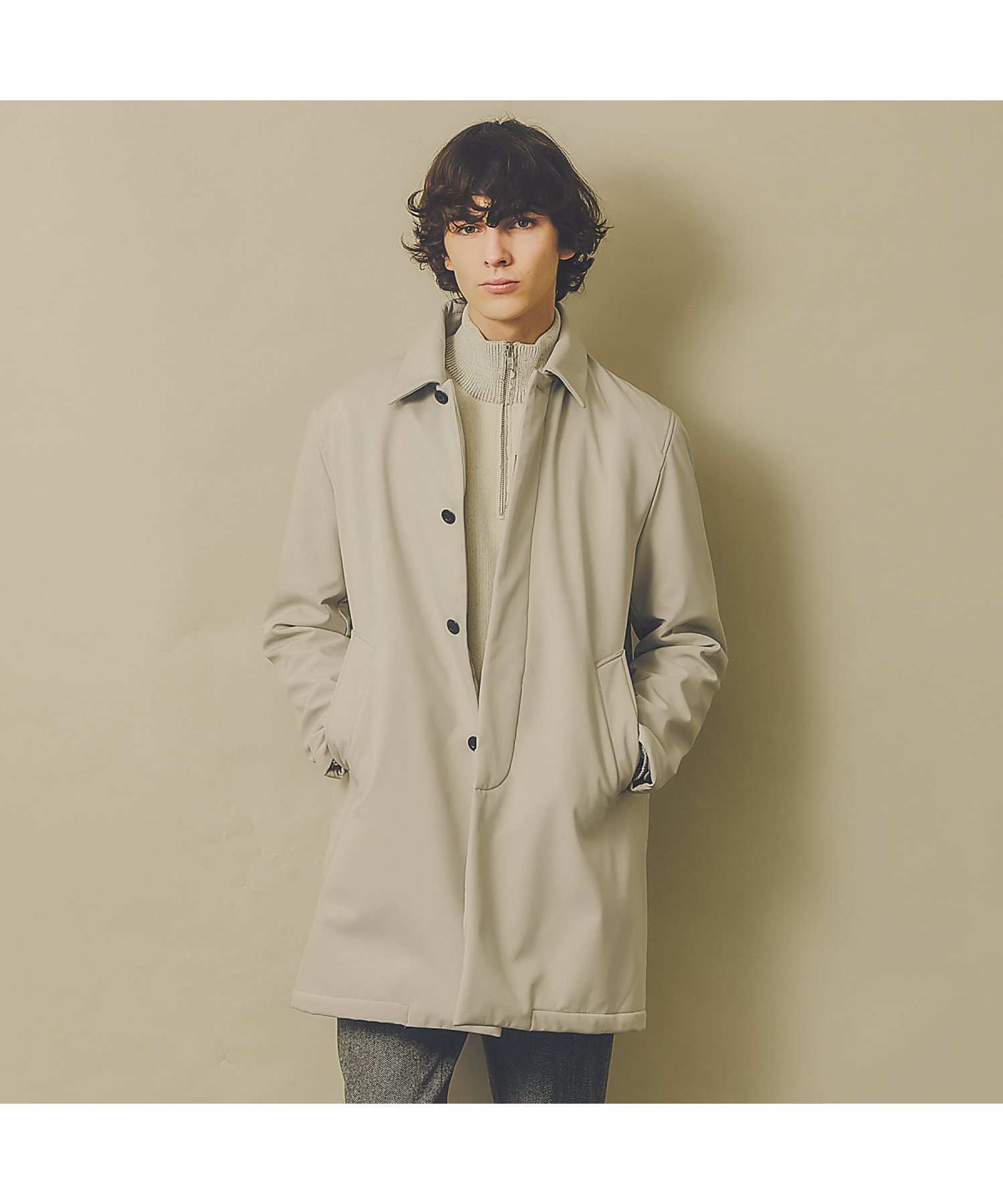 【SALE/50%OFF】ABAHOUSE LASTWORD 【高機能アウター】フリース ボンディング ステンカラーコート アバハウス ジャケット・アウター ス...