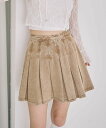 【SALE/50%OFF】archives デニムプリーツミニスカート アルシーヴ スカート ミニスカート グレー ブルー ベージュ ブラック