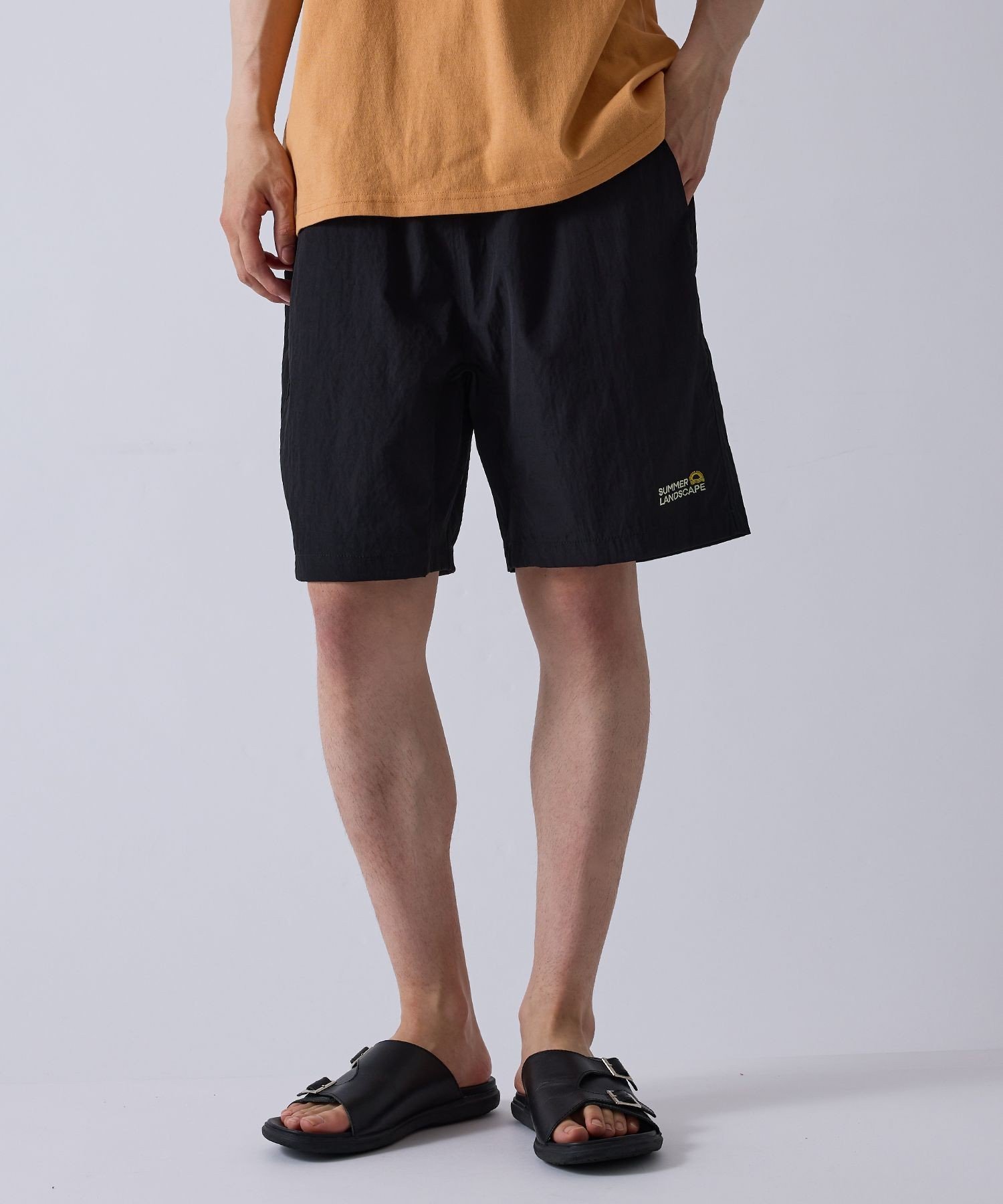 j.n.r.d エンブロイダリショーツ/軽量/イージーケア ジュン スタンダード ピックス パンツ その他のパンツ ブラック ピンク カーキグリーン パープル