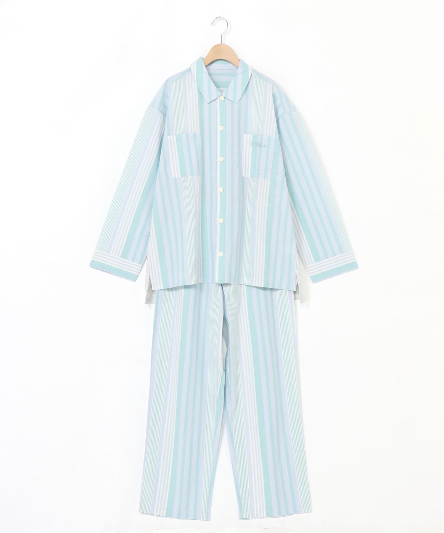 KID BLUE (U)25ストライプ&天竺 長袖パジャマ キッドブルー インナー・ルームウェア パジャマ ピンク ブルー【送料無料】