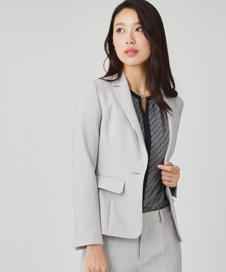 COUP DE CHANCE 【手洗い可/日本製/スーツ可】テーラードジャケット クード シャンス ジャケット・アウター テーラードジャケット・ブレザー ブラック ピンク【送料無料】