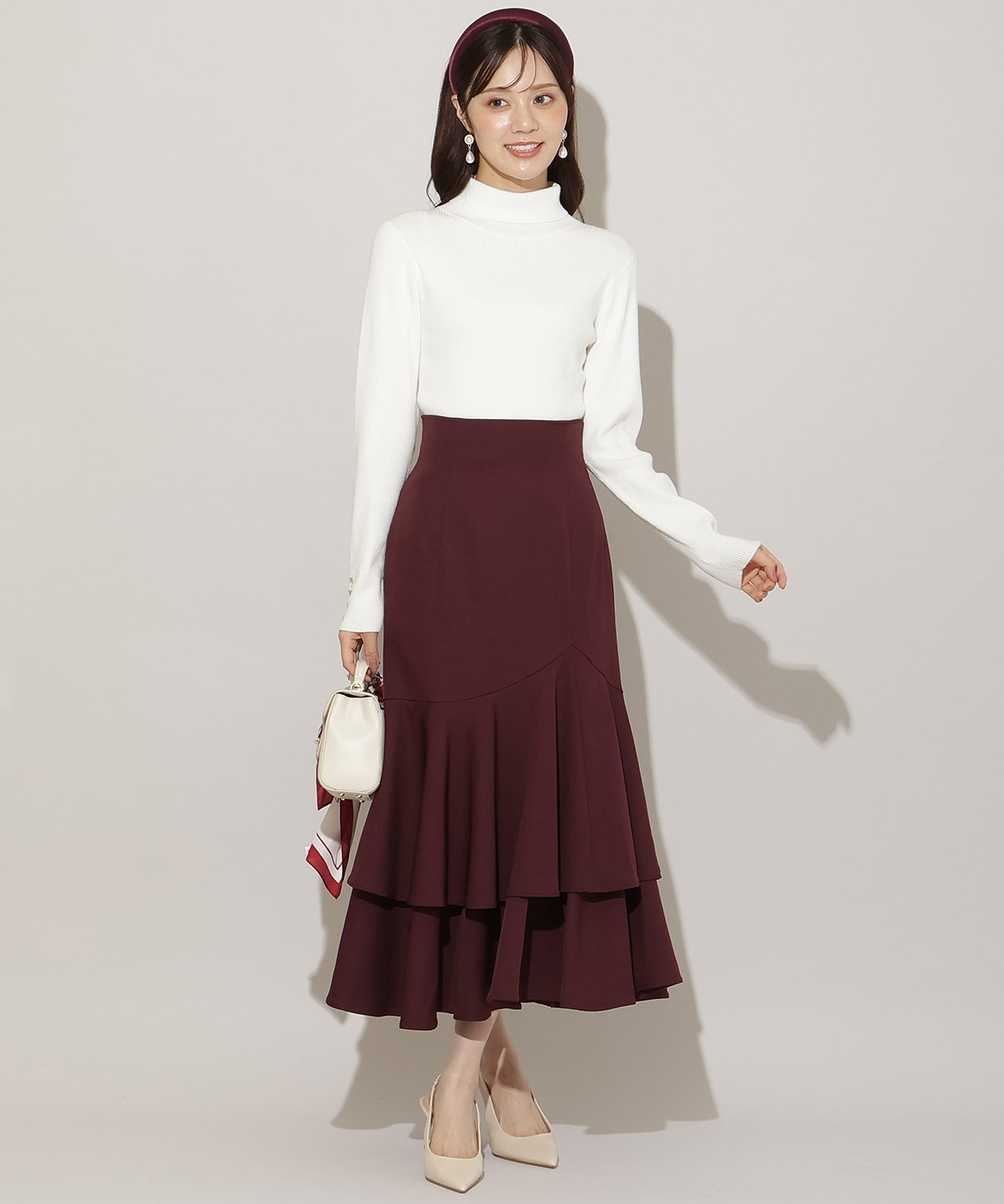 WILLSELECTION ボリュームヘムティアードスカート ウィルセレクション スカート その他のスカート ワイ..