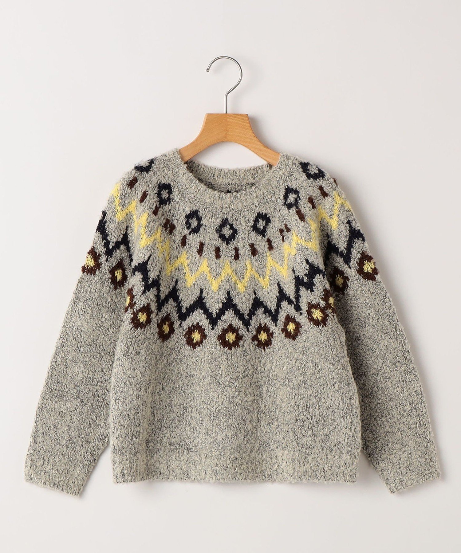 SHIPS KIDS SHIPS KIDS:140~160cm /＜洗濯機可能＞フェアアイル柄 ニット シップス トップス ニット ネ..