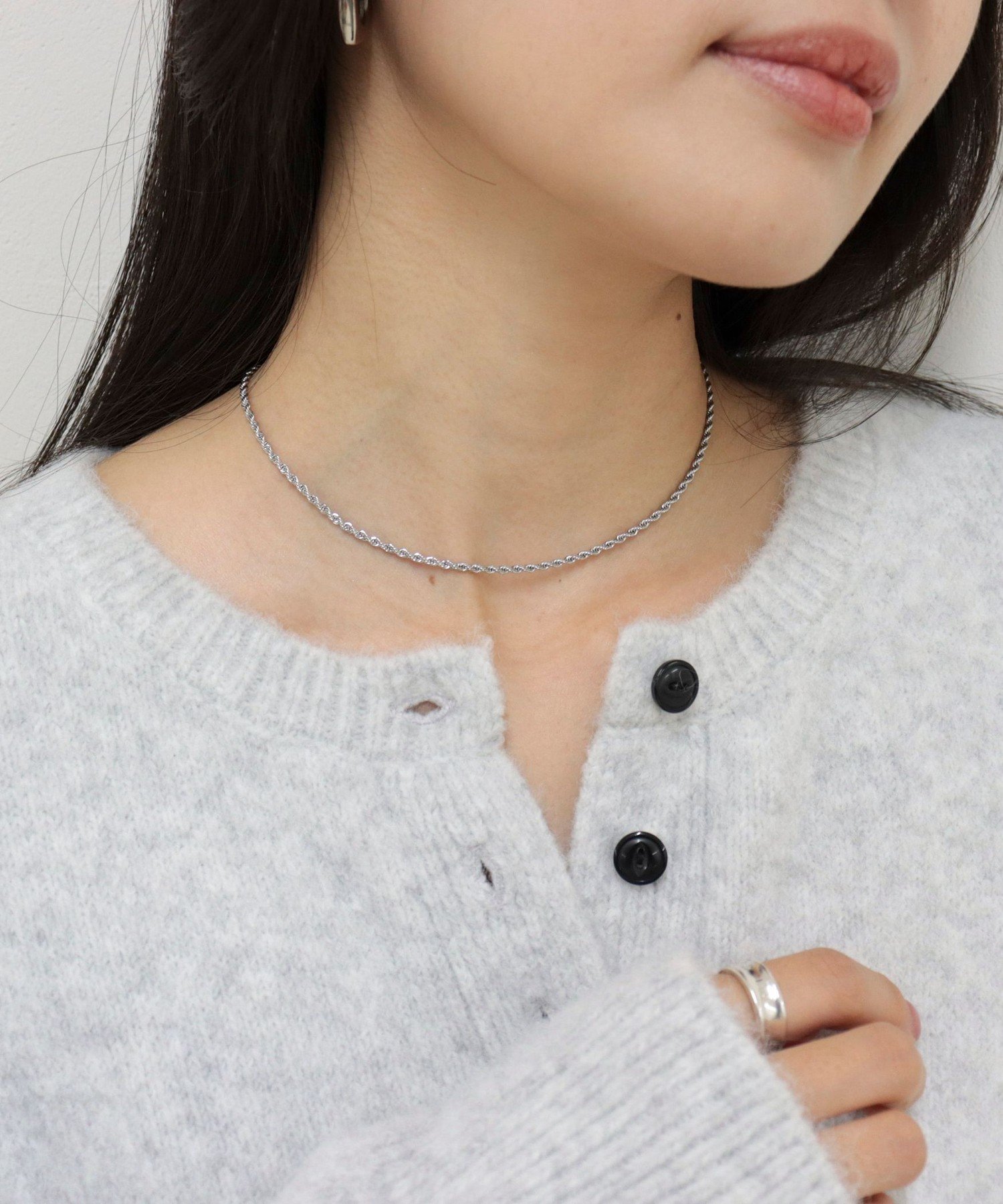 楽天Rakuten Fashionfredy emue ステンレススクリューチェーンネックレス ショート フレディ アンド グロスター アクセサリー・腕時計 ネックレス ゴールド シルバー