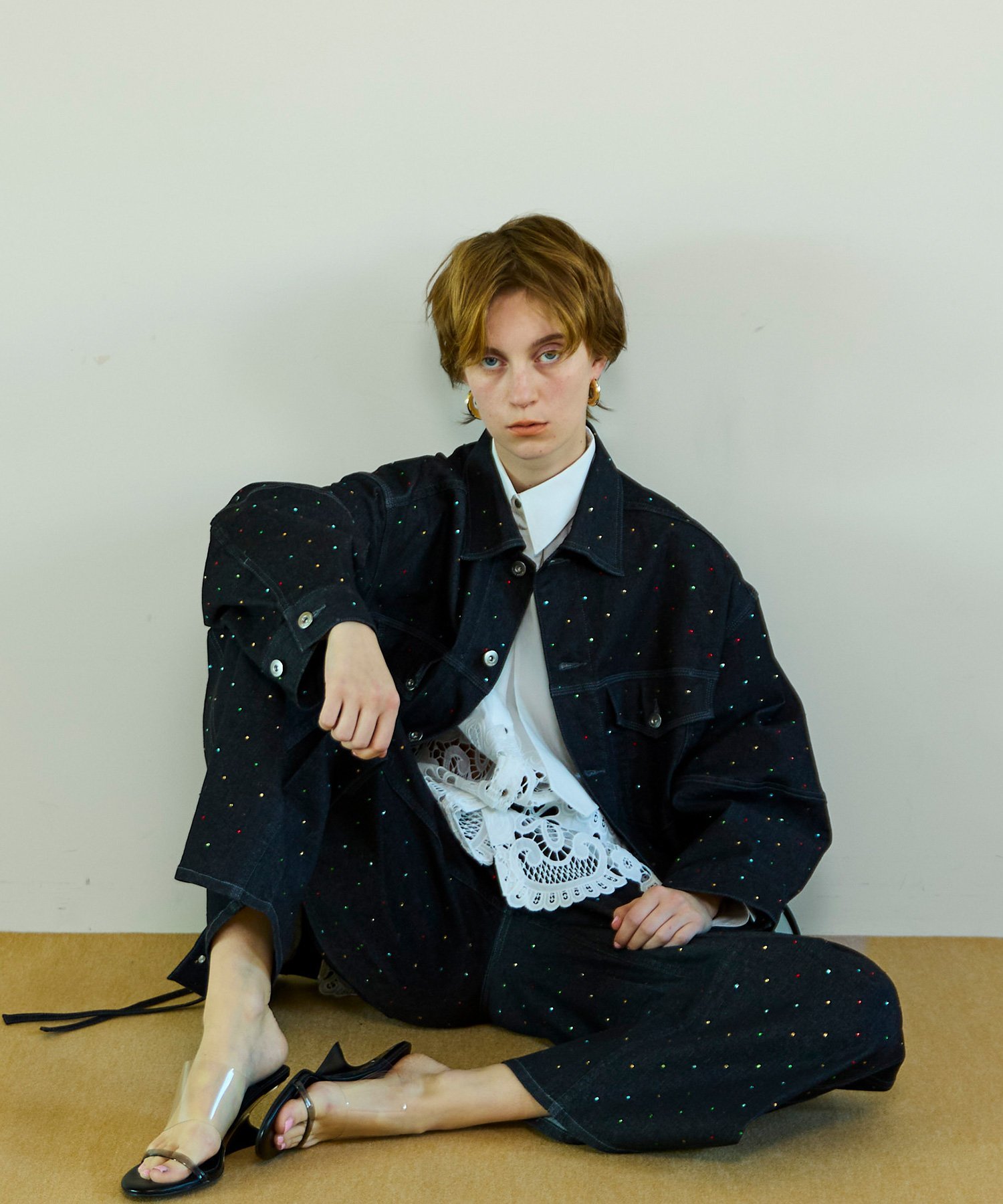 MAISON SPECIAL 2WAY Overstone Denim Jacket メゾンスペシャル ジャケット・アウター テーラードジャケット・ブレザー ネイビー【送料無料】