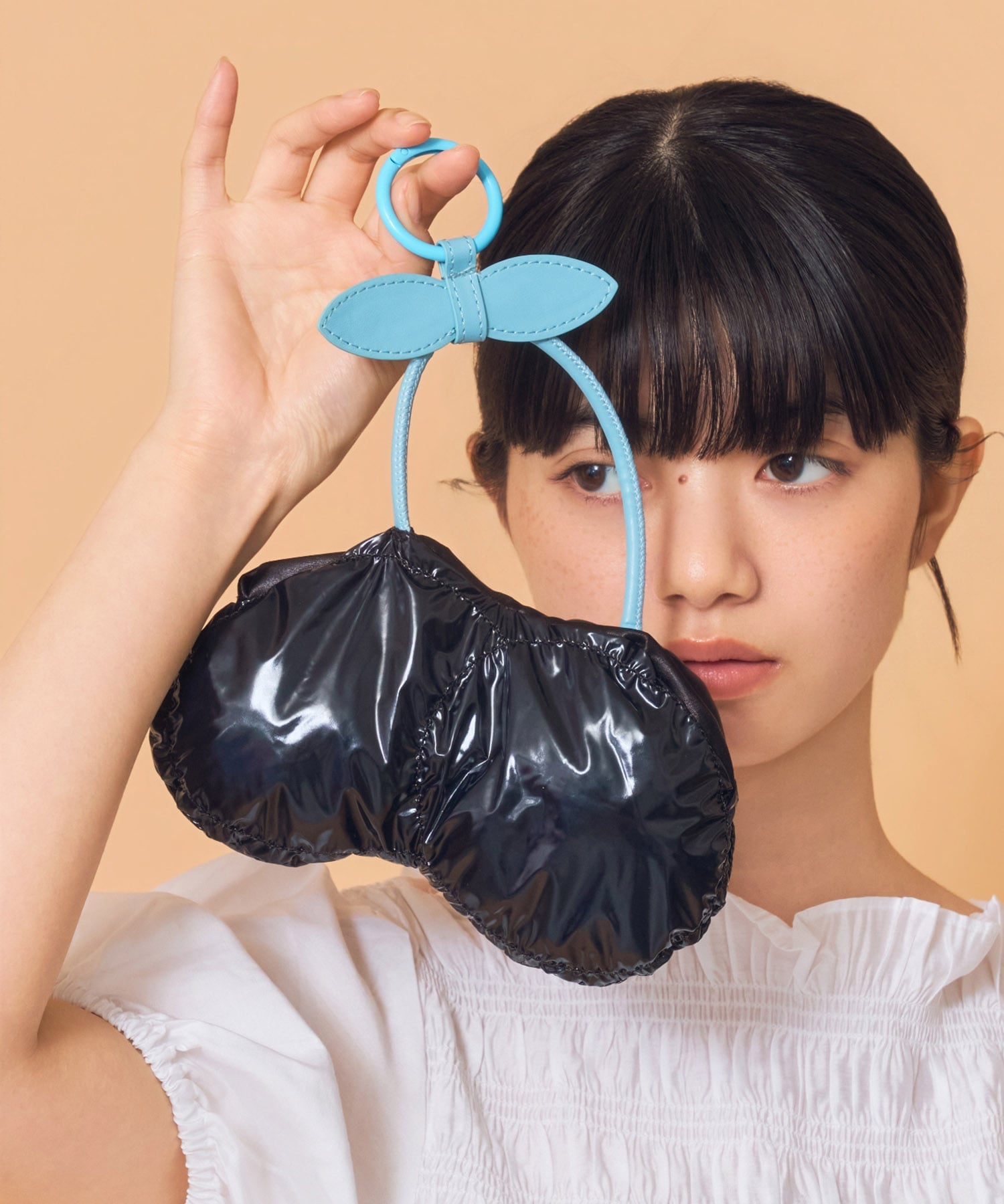 Casselini(キャセリーニ)Cherryチャームポーチ キャセリーニ 財布・ポーチ・ケース ポーチ ピンク ブラック