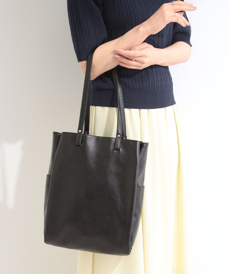 【SALE／20%OFF】SHOO・LA・RUE 【A4】タテナガ収納トートバッグ シューラルー バッグ トートバッグ ベージュ ブルー ブラック