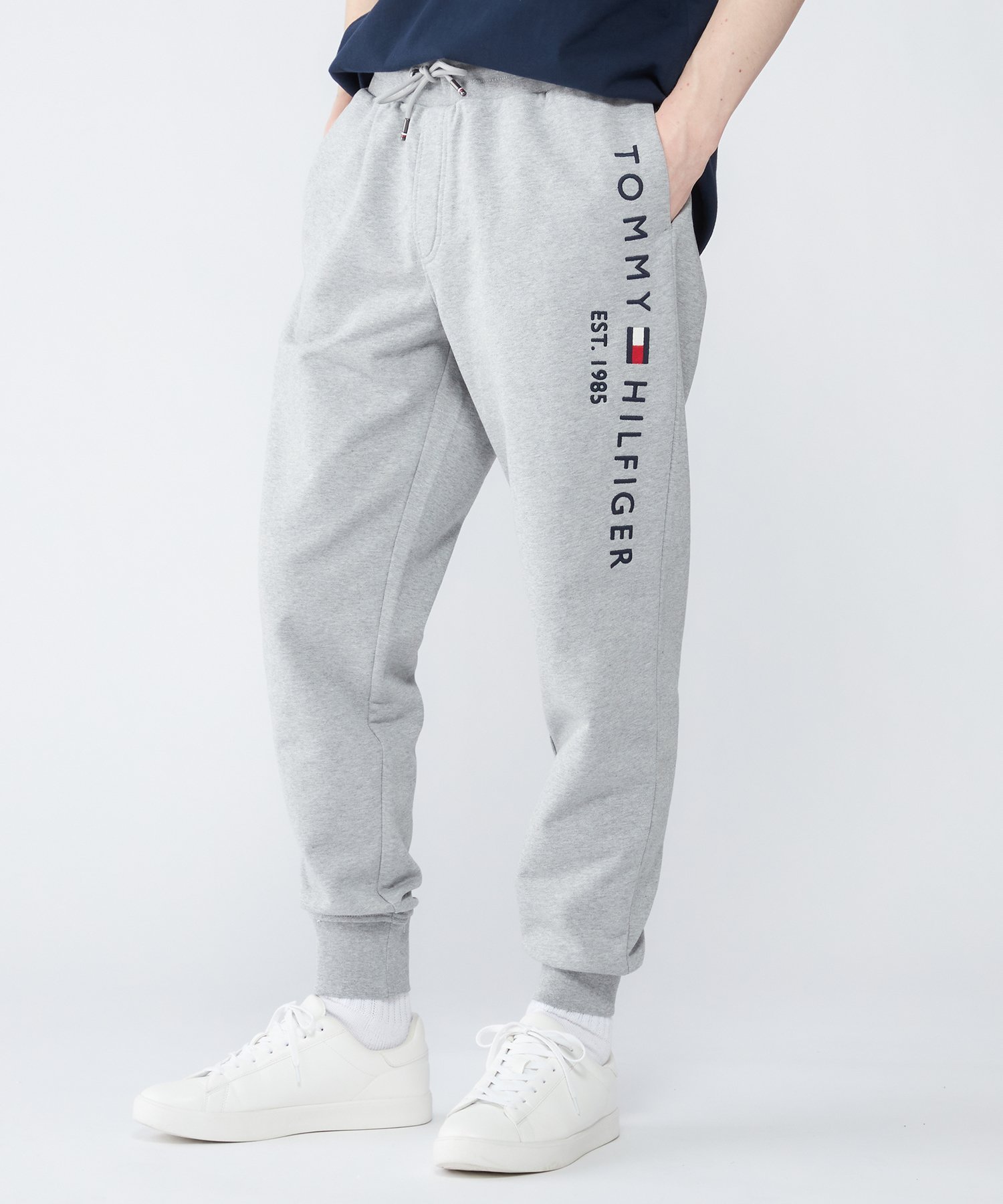 TOMMY HILFIGER (M)TOMMY HILFIGER(トミーヒルフィガー) ベーシックロゴスウェットパンツ トミーヒルフィガー パンツ ジャージ スウェットパンツ グレー ネイビー【送料無料】