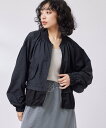 【SALE/60%OFF】NERGY 【UVケア】メッシュ切替コクーンブルゾン ナージー ジャケット・アウター ブルゾン・ジャンパー ネイビー ブラック【送料無...