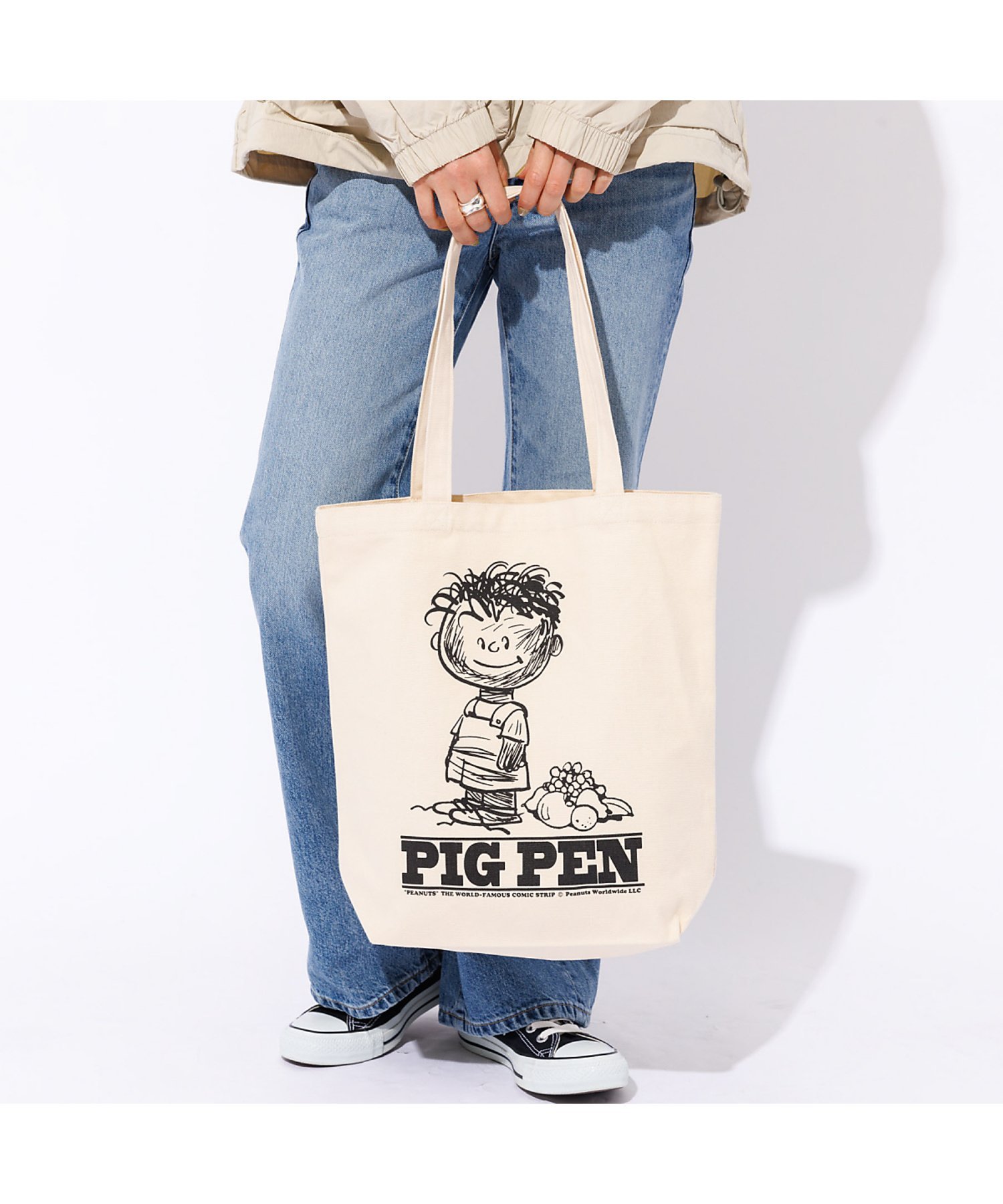 【FRUIT OF THE LOOM/フルーツオブザルーム】PEANUTSトート アバハウス バッグ トートバッグ レッド
