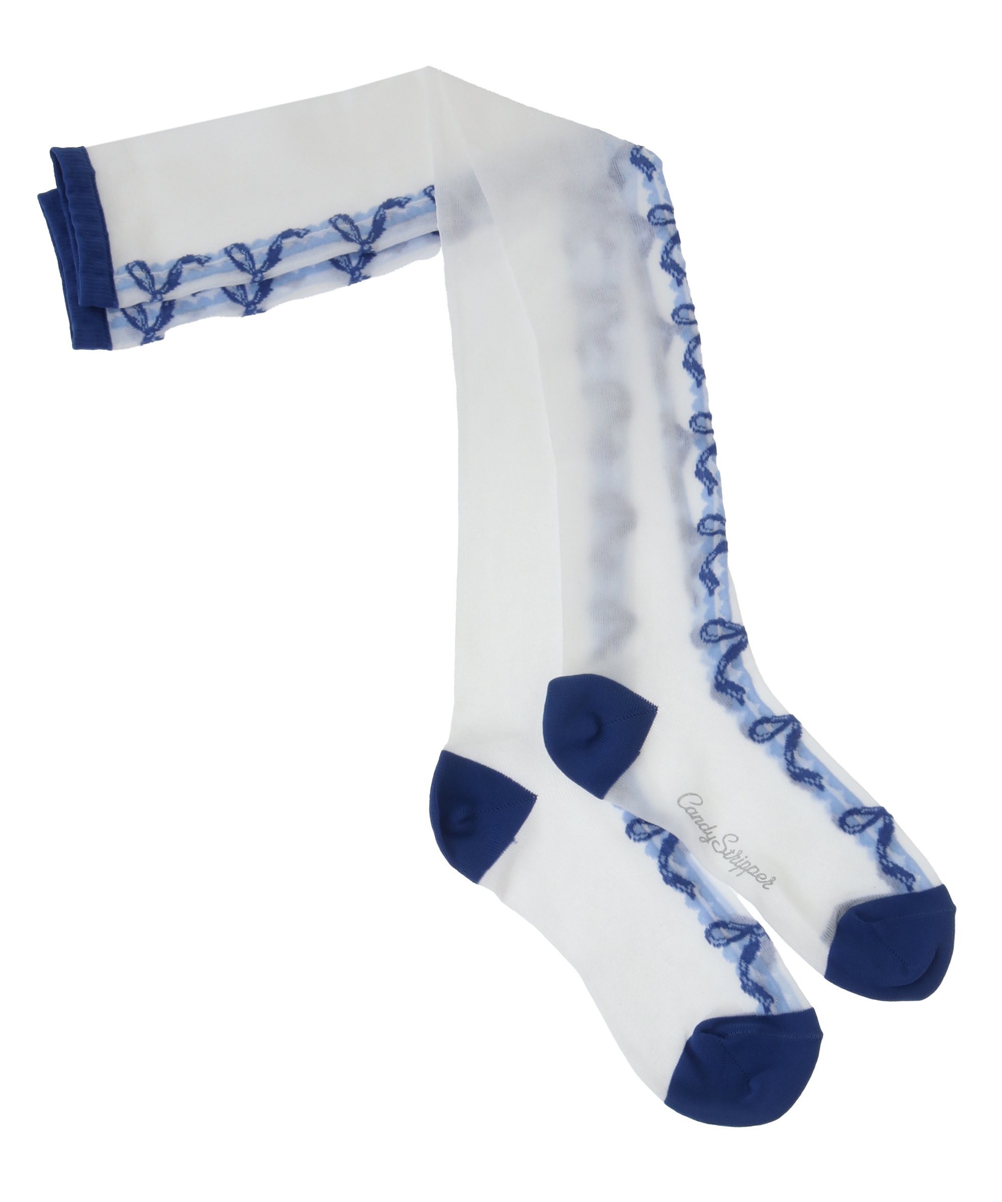 Candy Stripper FANCY RIBBON SHEER KNEE HIGH SOCKS キャンディストリッパー 靴下・レッグウェア 靴下 ブルー グレー レッド