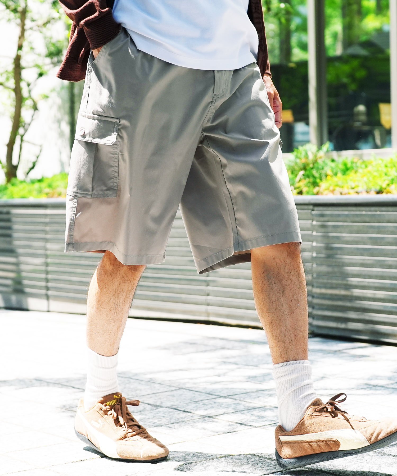 JIGGYS SHOP SELECT ワイドシルエット カーゴ イージー ハーフパンツ ショートパンツ 26SS ジギーズショップ パンツ カーゴパンツ カーキグリーン ブラック ベージュ グレー