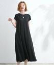 grove 【冷感・UV】モクロディフレンチスリーブワンピース グローブ ワンピース・ドレス その他のワンピース・ドレス オレンジ カーキグリーン ブラック【送...