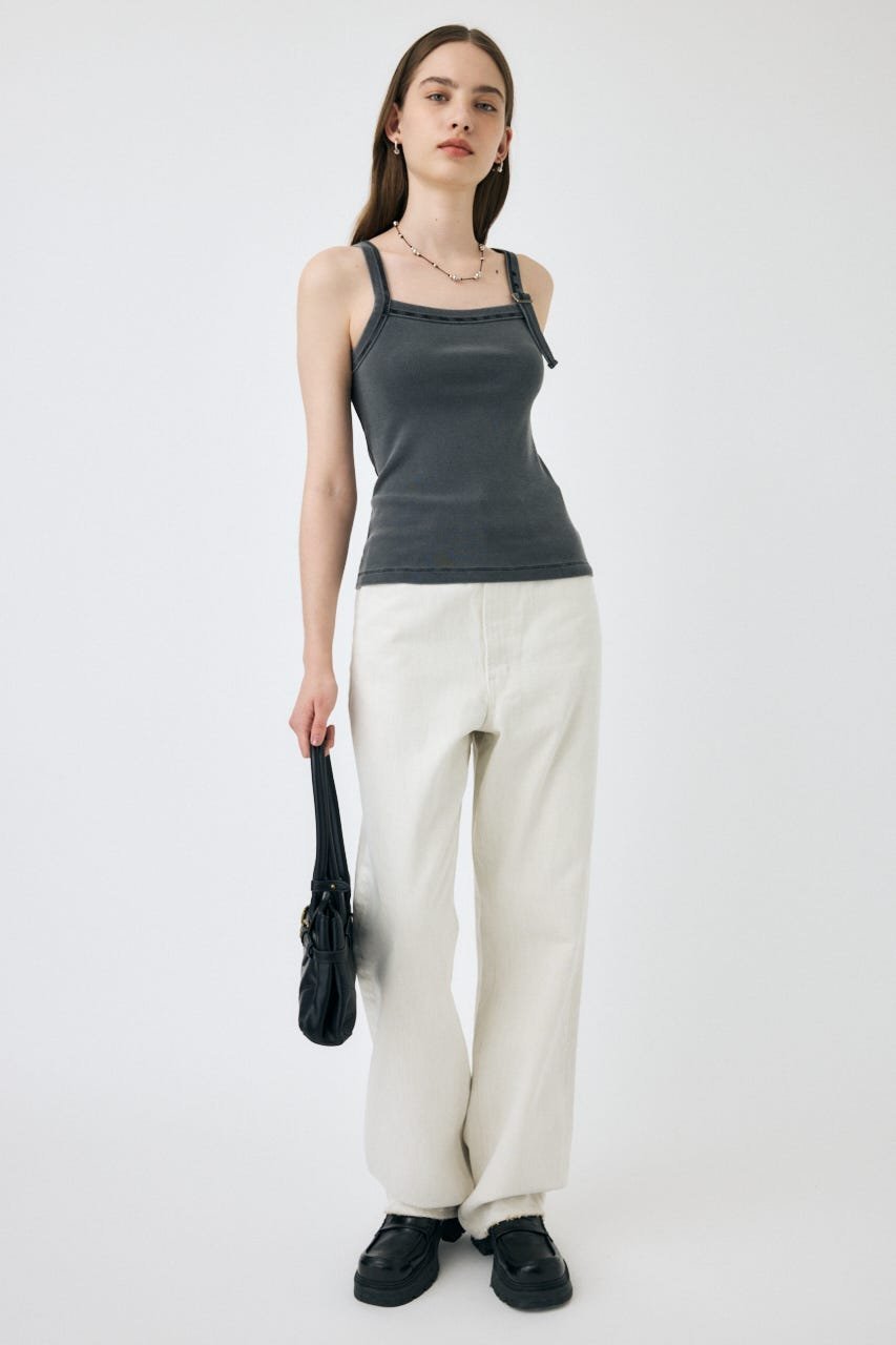MOUSSY HW WHT LOOSE STRAIGHT マウジー パンツ ジーンズ・デニムパンツ ホワイト【送料無料】
