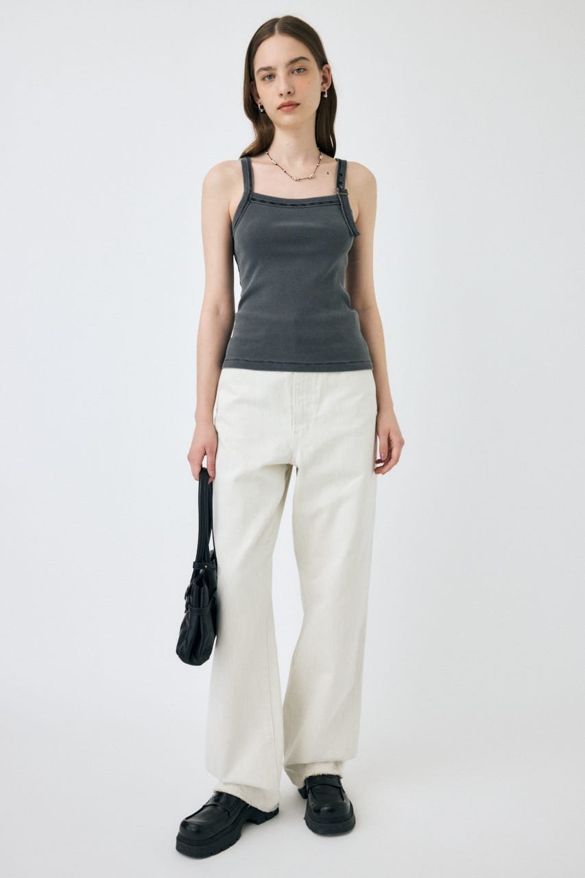 MOUSSY HW WHT LOOSE STRAIGHT マウジー パンツ ジーンズ・デニムパンツ ホワイト【送料無料】