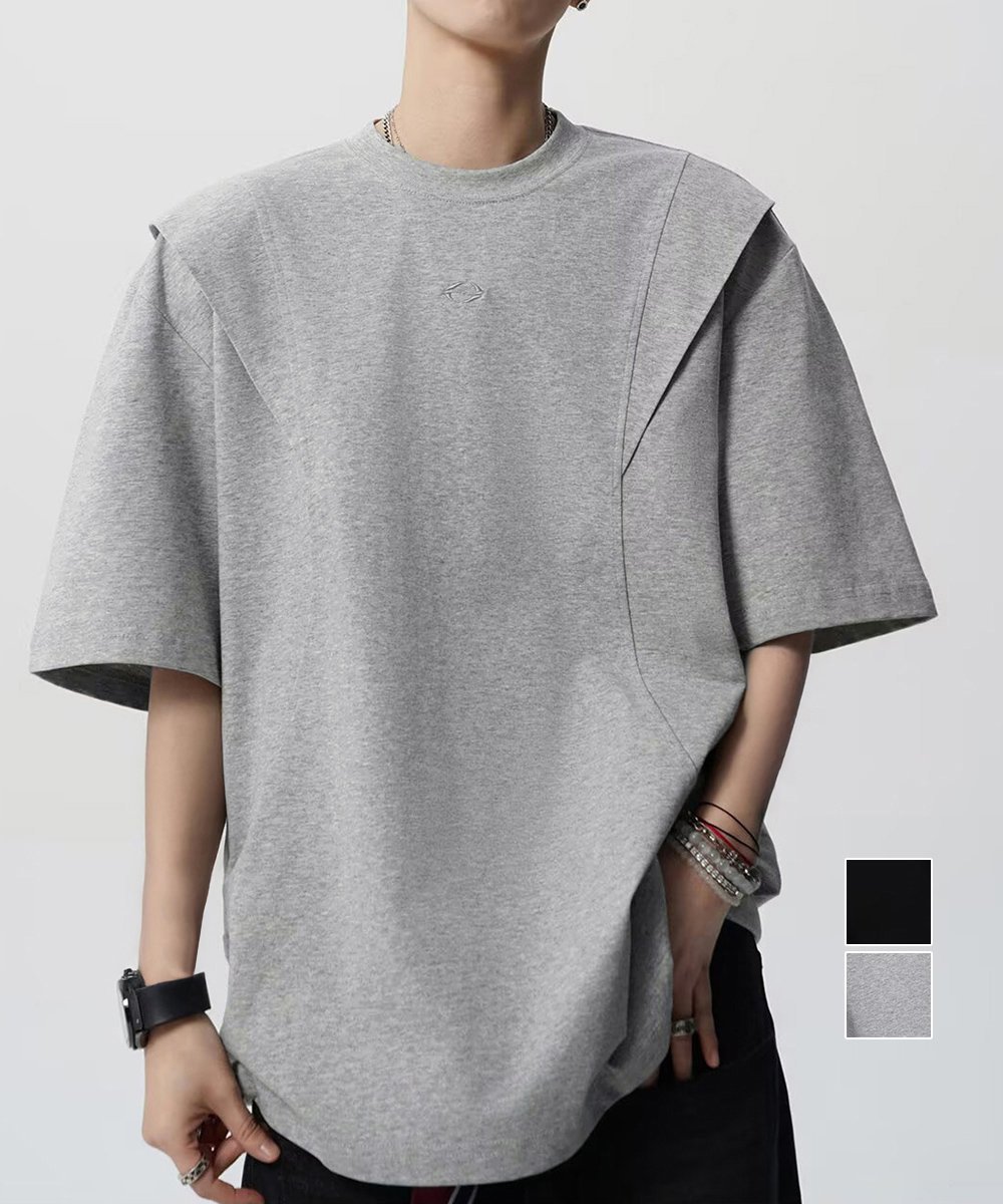 【SALE／30%OFF】AsaAura 半袖 ワンポイントtシャツ メンズ 夏服 ミニミニストア トップス カットソー・Tシャツ ブラック グレー