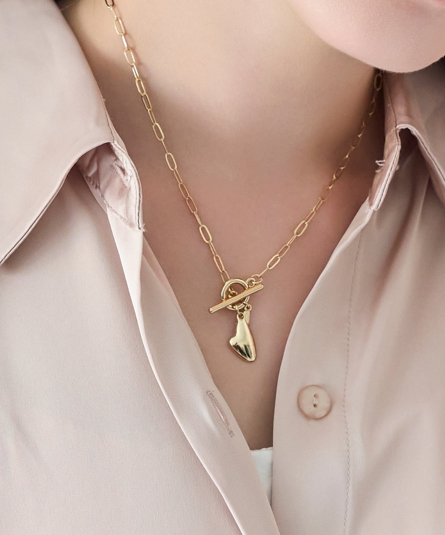 Phoebe ハートプレートチョーカーネックレス ゴールド/40cm ジュエルアディクト アクセサリー・腕時計 チョーカー ゴールド【送料無料】