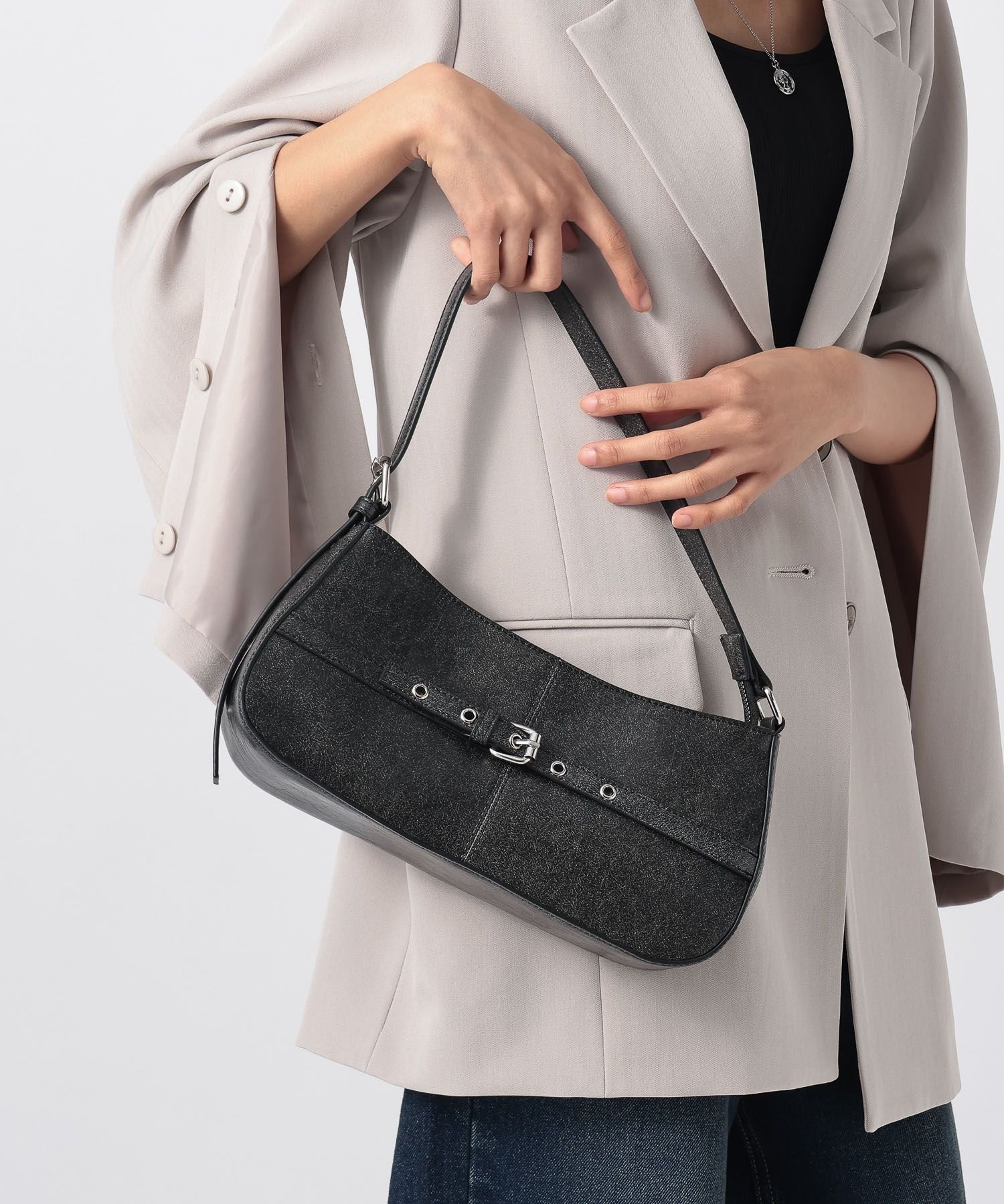 【SALE／26 OFF】PAGEBOY ベルトハンドBAG ページボーイ バッグ ハンドバッグ ブラウン ブラック【送料無料】