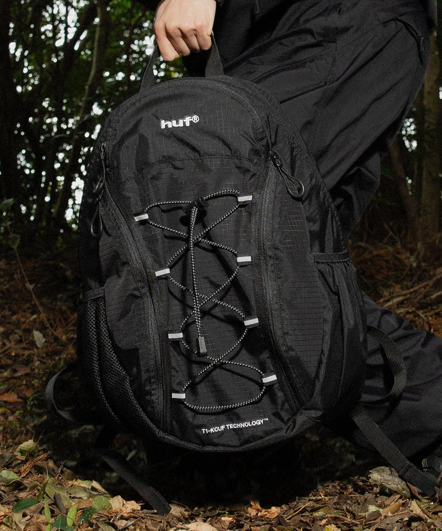 HUF HUF eightynine BACKPACK / HUF ハフ バックパック リュック ハフ バッグ リュック・バックパック ブラック【送料無料】