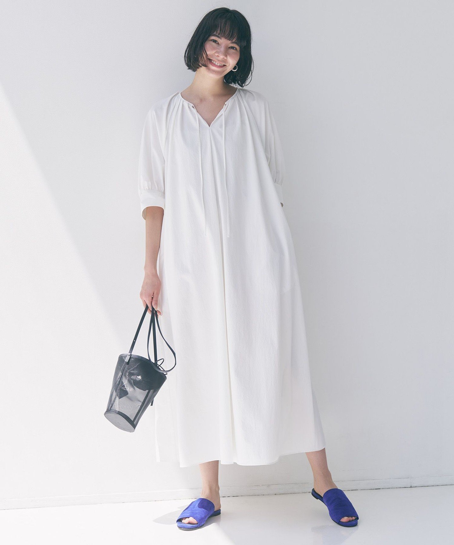 【SALE／30%OFF】UNFILO コンフォート ワンピース アンフィーロ ワンピース・ドレス ワンピース ホワイト ブラウン ネイビー【送料無料】