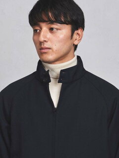 Wool Polyester Blouson 1125-139-6596: Navy Wool Polyester Blouson 1125-139-6596: Navy