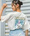 【SALE／20%OFF】ZIDDY 【 ニコ☆プチ 掲載 】オンナノコバックプリントTシャツ(130~160cm) ベベ オンライン ストア トップス カットソー・Tシャツ ホワイト ブラック